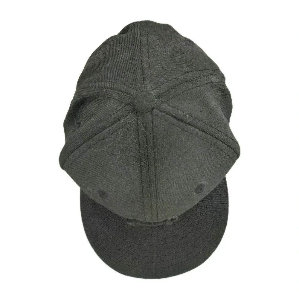 New Era 59FIFTY Francisco Giants All Black Wool Size 7‎ 5/8 Fitted Hat Cap